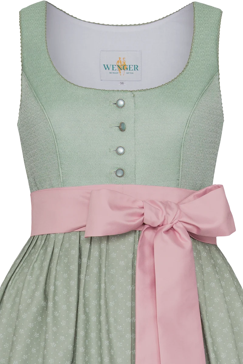 Umstandsdirndl mit Streublumen-Muster - schilf