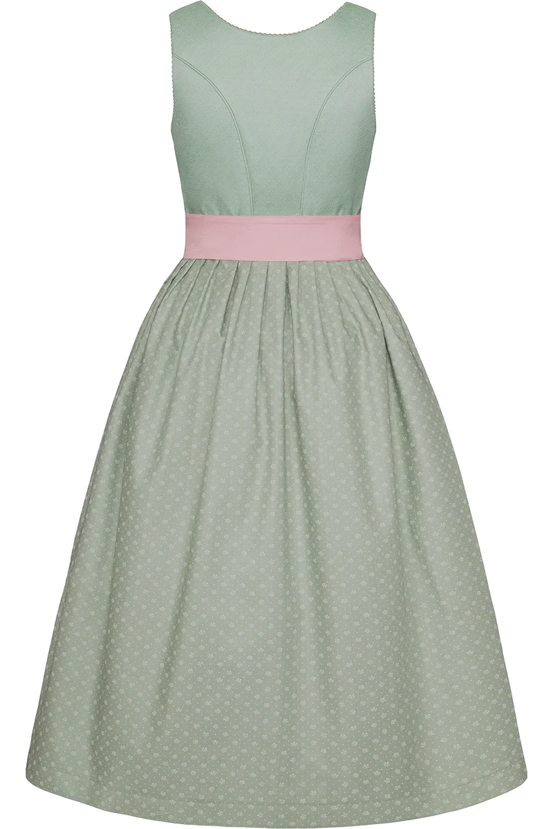 Umstandsdirndl mit Streublumen-Muster - schilf