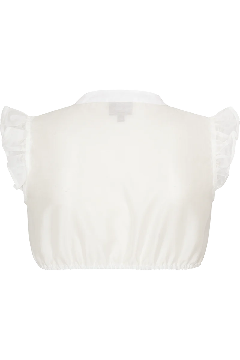 Dirndlbluse mit Flügelärmel transparent