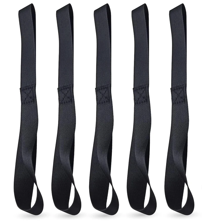 5X Zurrschlaufen - Schlaufen 30 cm Dopelschlaufen Rundschlinge Halteband zur Befestigung bei Transport Motorrad, Ladungssicherung (5X)