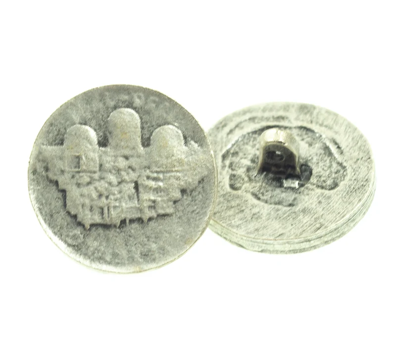 Trachtenknopf Wappen Silber – Metallknopf TK-124