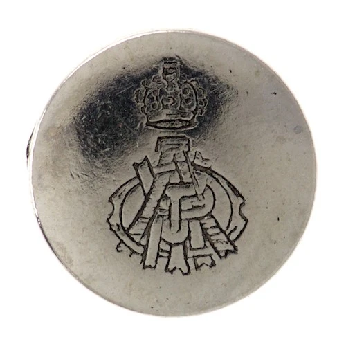 Wappen Knopf mit Öse Silberfarben – Metallknopf KPM-81