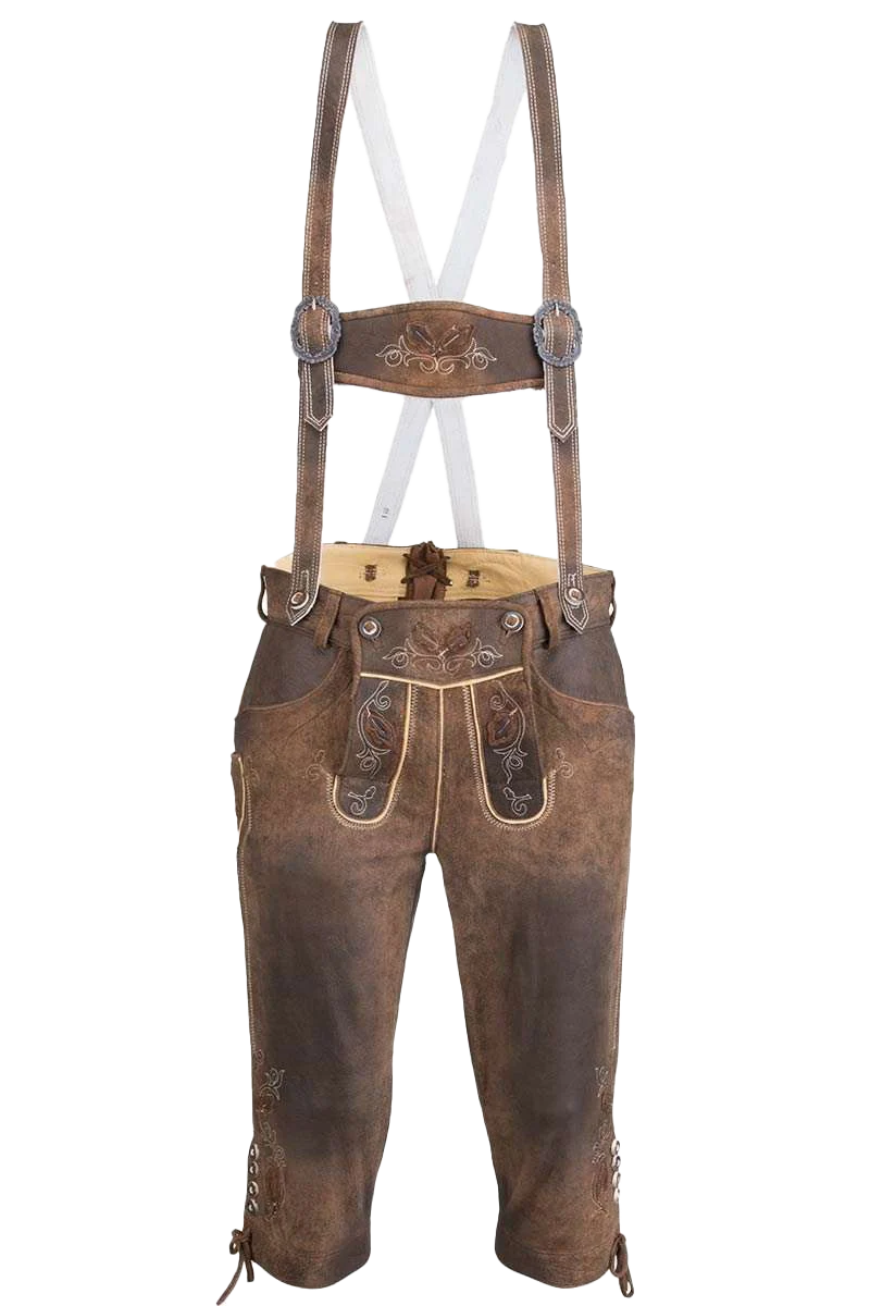 Herren Kniebundlederhose
