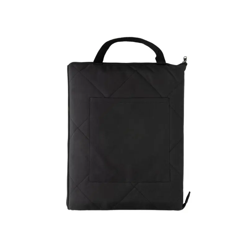 Impact Aware™ RPET faltbare, gesteppte Picknickdecke - Schwarz Nachhaltig & Komfortabel für Outdoor-Aktivitäten