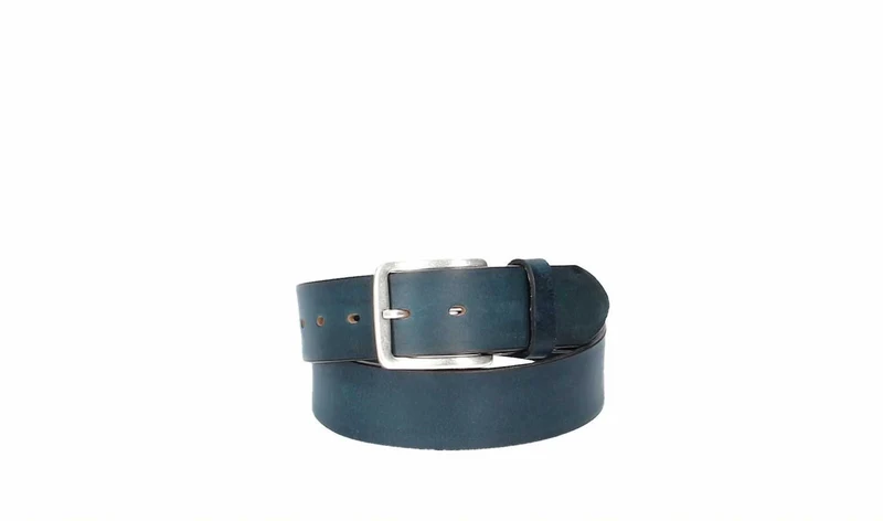Leder Bazlen Gürtel blau