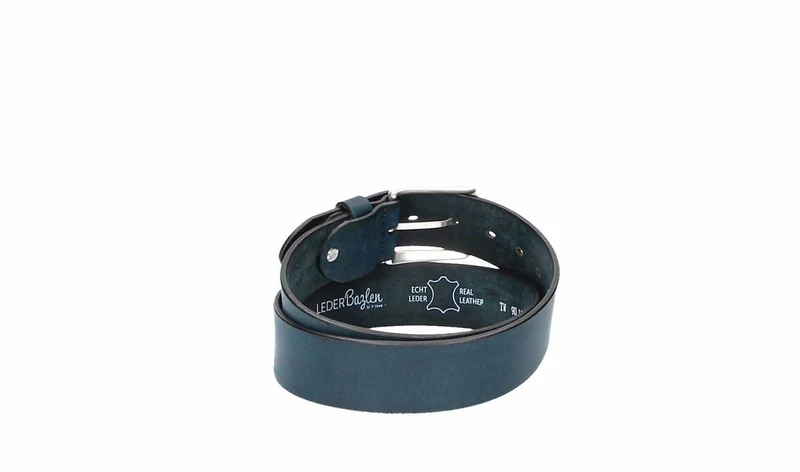 Leder Bazlen Gürtel blau