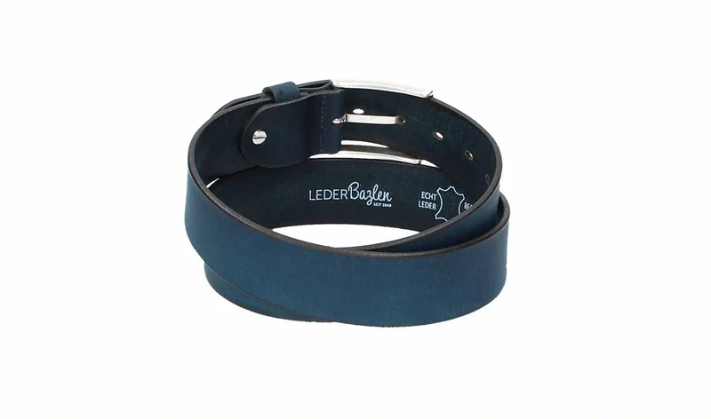 Leder Bazlen Gürtel blau