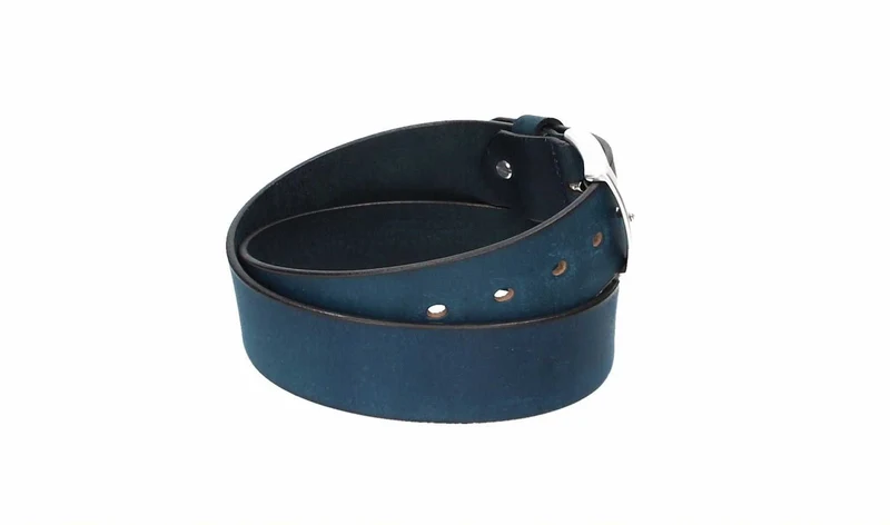 Leder Bazlen Gürtel blau