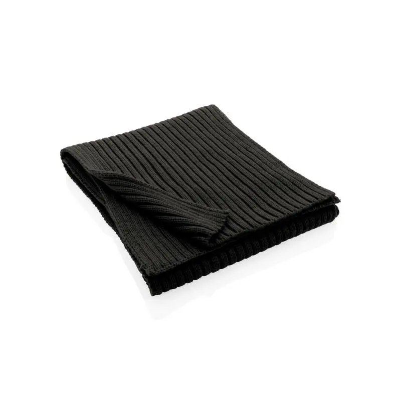 Umweltfreundlicher Impact AWARE™ Polylana Strickschal - 180x25cm - Schwarz - Nachhaltig und Elegant