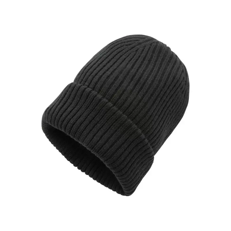 Impact AWARE™ Doppelgestrickte Mütze aus Polylana in Schwarz – Umweltfreundlich & Stilvoll