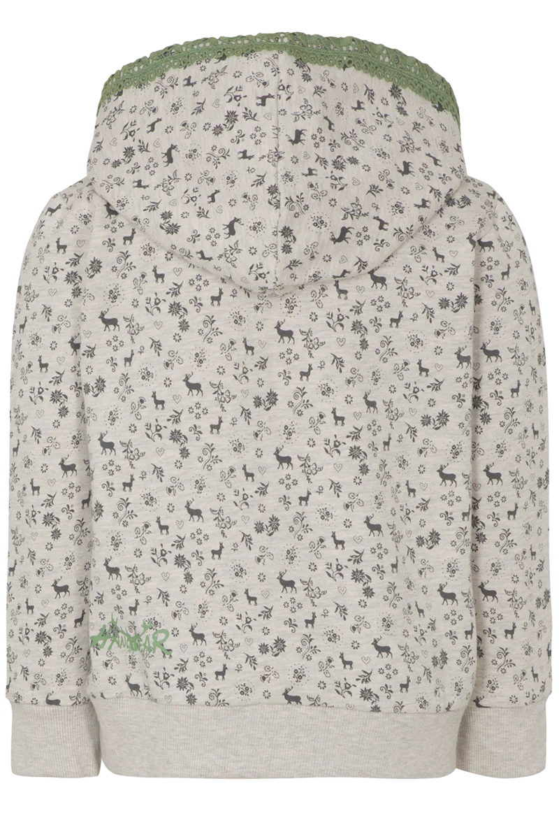 Kinder Sweatjacke Alpin mit Spitze