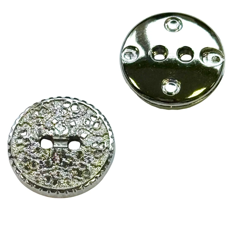 Trachtenknopf Silber – 2-Loch Knopf – TK-77