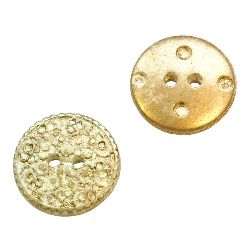 Trachtenknopf Hell Gold – 2-Loch Knopf – TK-77