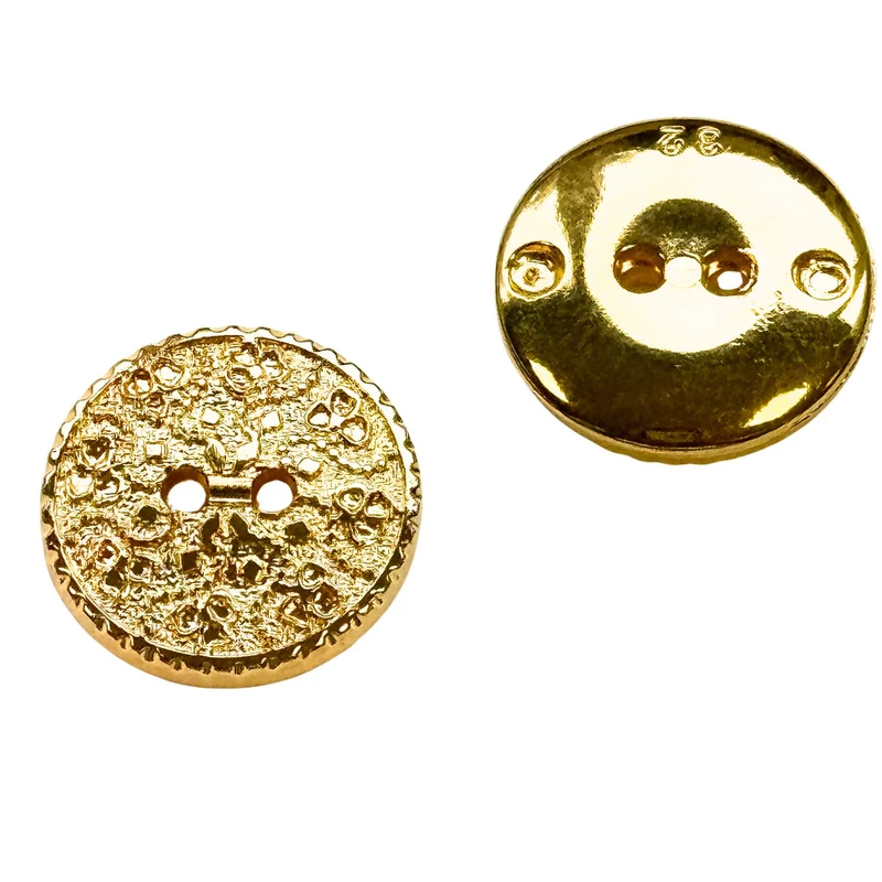 Trachtenknopf Gold – 2-Loch Knopf – TK-77