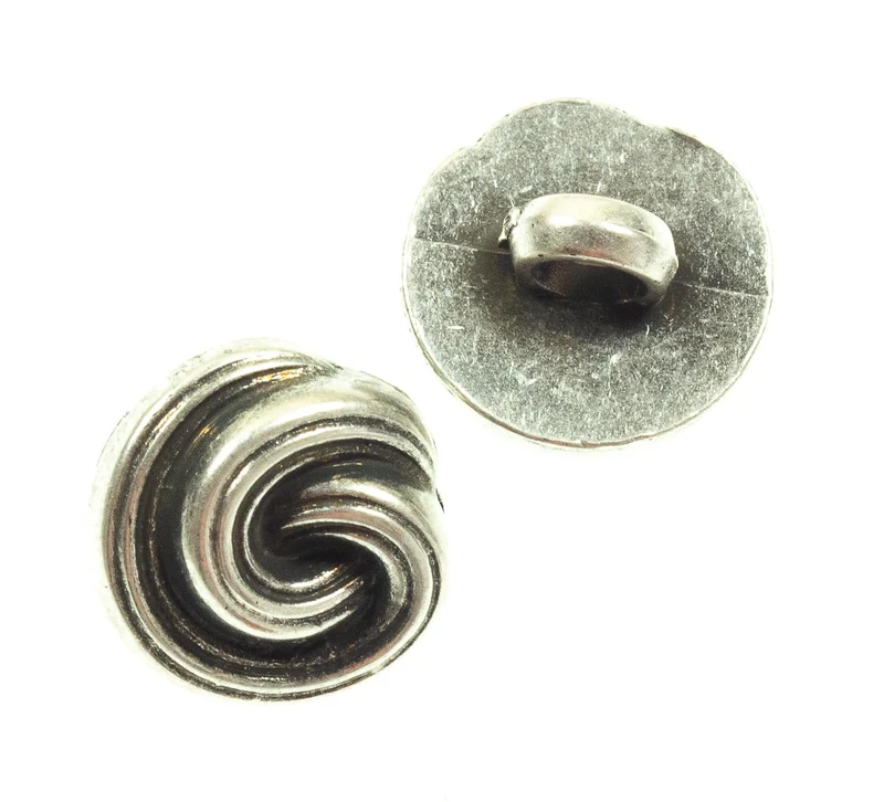 Trachtenknopf Altsilber – Ösenknopf – TK-59