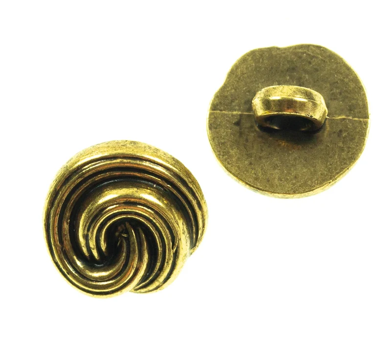 Trachtenknopf Altgold – Ösenknopf – TK-59