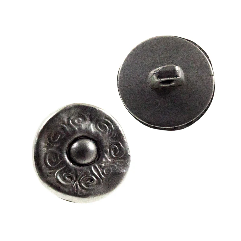Trachtenknopf Muster Silber – Ösenknopf – TK-33
