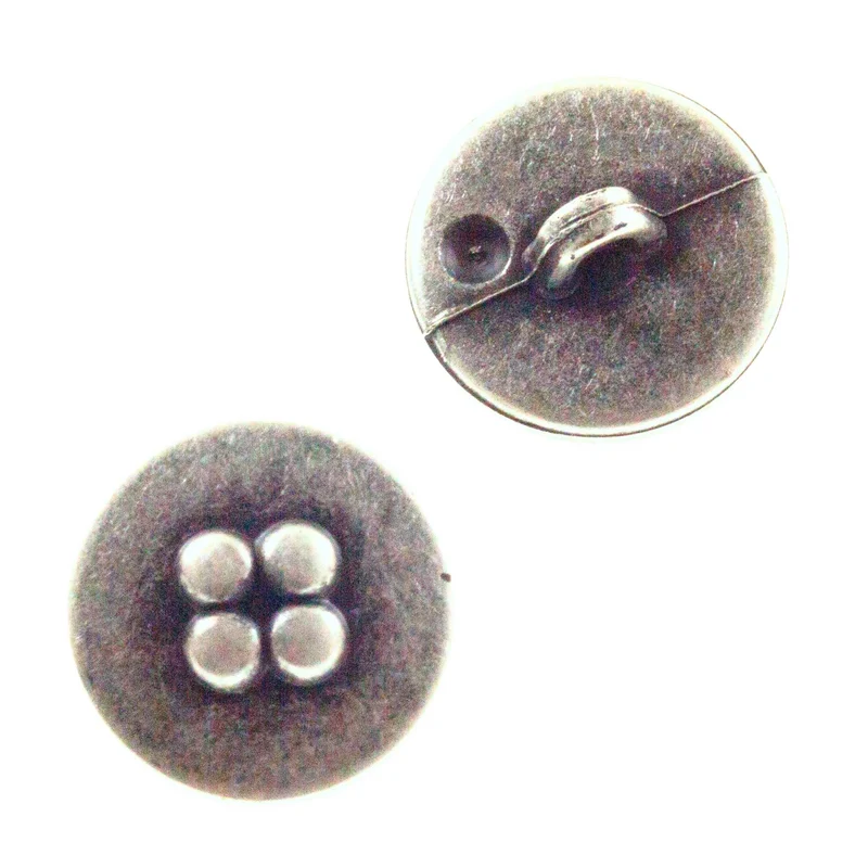 Trachtenknopf Edelweiß Altsilber – Ösenknopf – TK-26