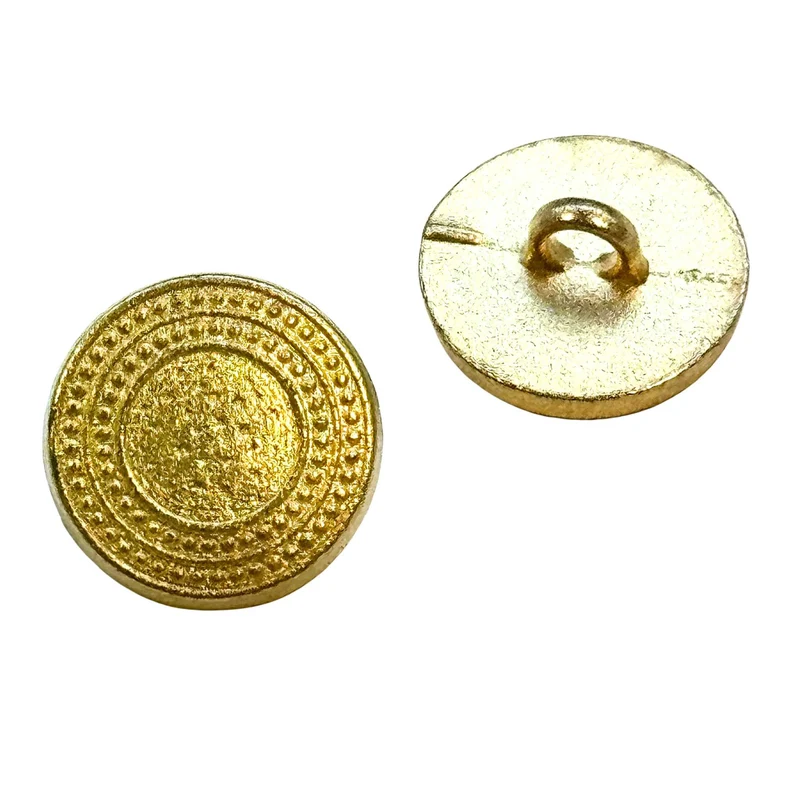 Trachtenknopf Zierrand Gold – Ösenknopf – TK-48