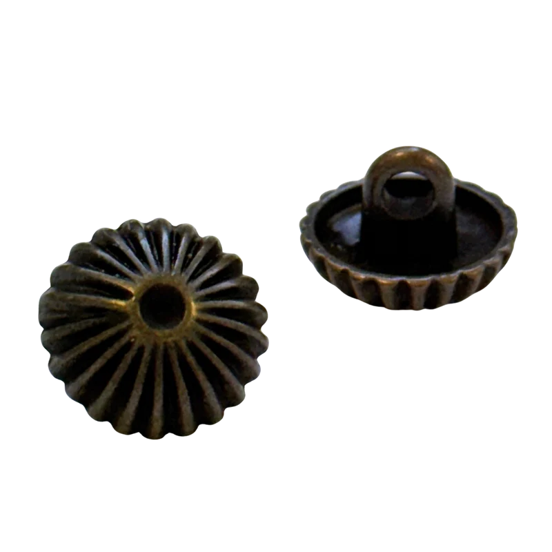 Trachtenknopf Muschelform Messing – Ösenknopf – TK-58
