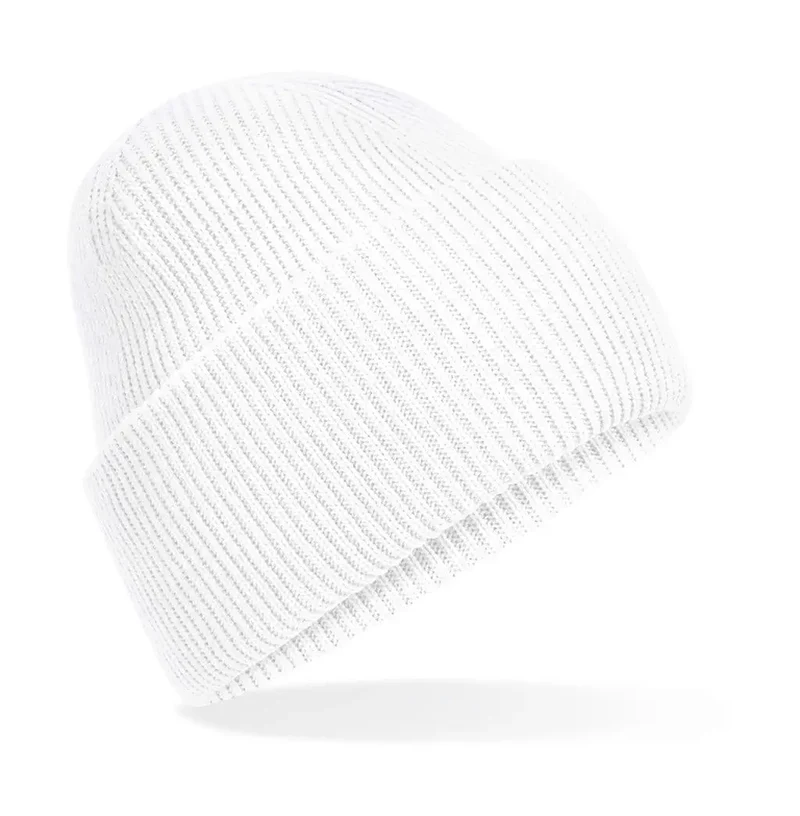 Klassische, tief geschnittene Beanie mit Umschlag