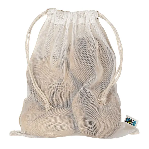 Netzbeutel aus Fairtrade-Baumwolle, 25x30 cm, Natürlich & Öko