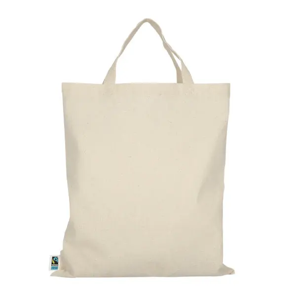 Mittelgroße Einkaufstasche aus Fairtrade-Baumwolle, natur – nachhaltig, vielseitig, umweltfreundlich