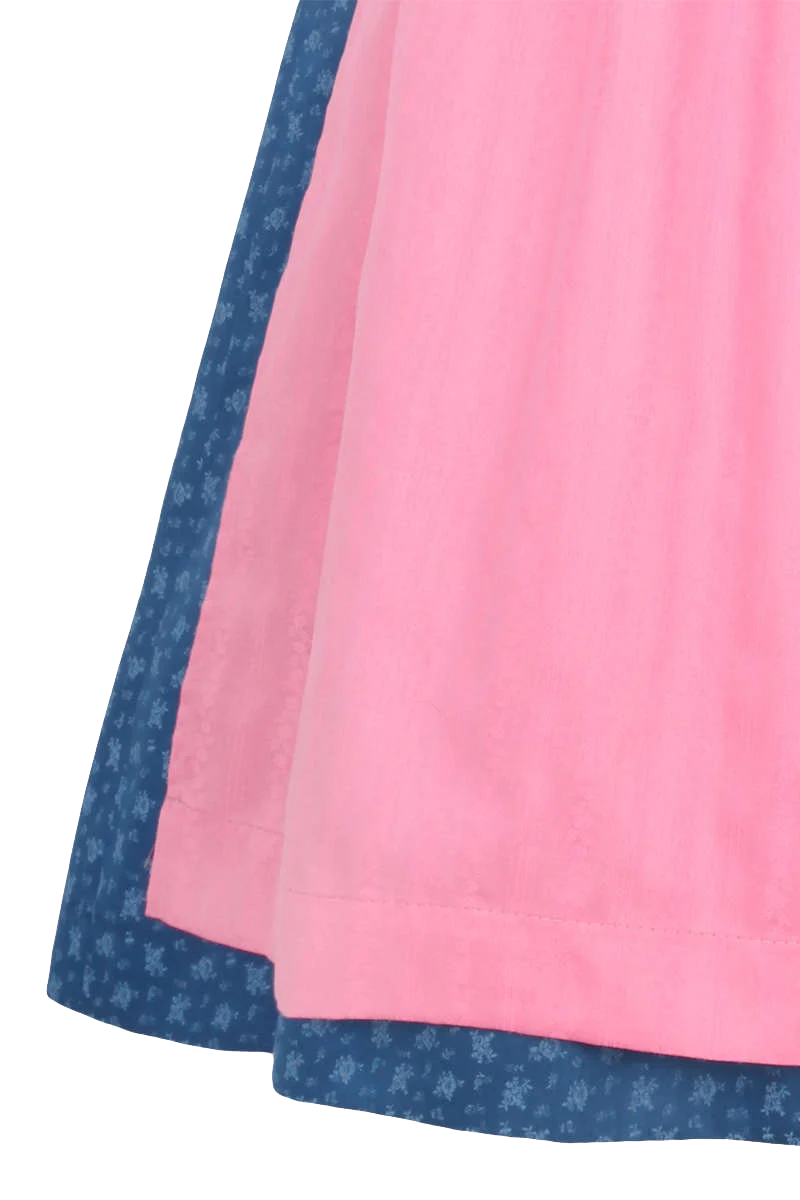 Baumwolldirndl mit Flügelärmeln und Broschenschürze