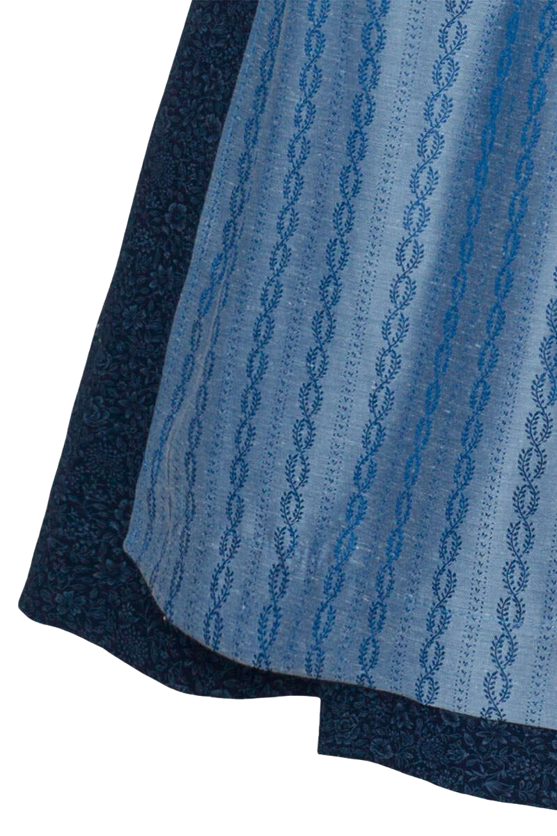 Baumwolldirndl hochgeschlossen mit Broschenschürze