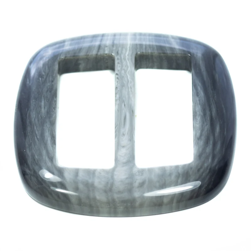 Gürtelschnalle Schwarz-Grau 50 mm – Hornimitatschnalle S-HI