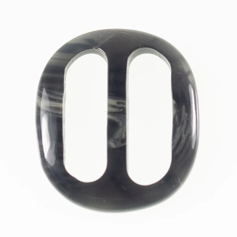 Gürtelschnalle Schwarz-Grau 20 mm – Hornimitatschnalle S-HI