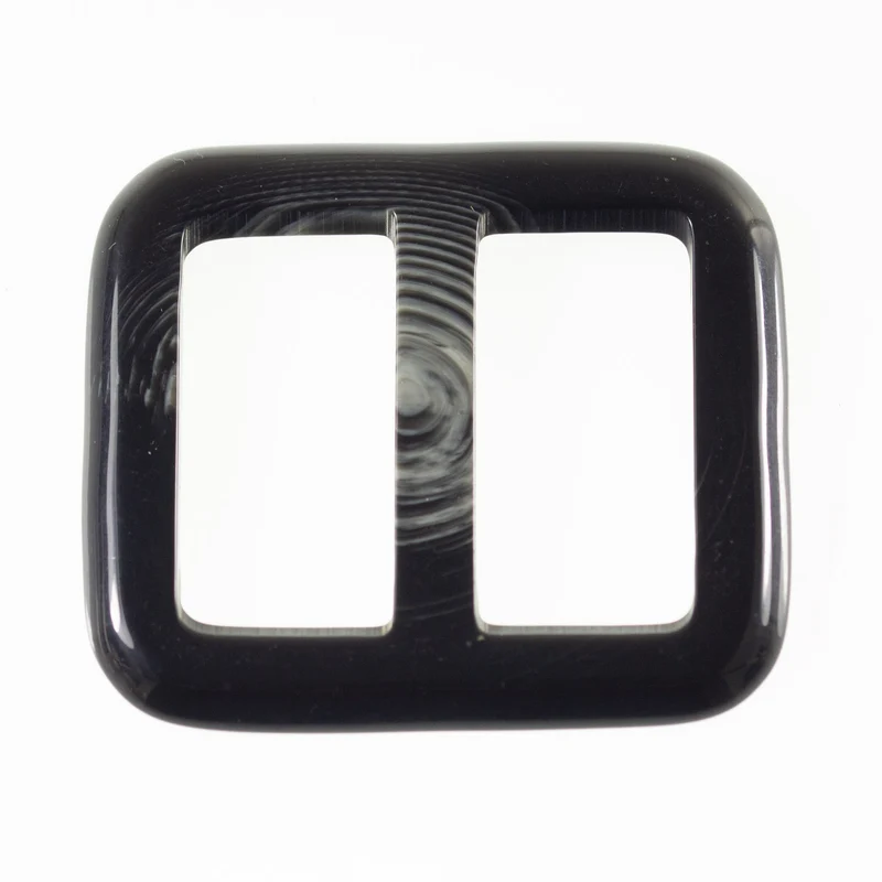 Schnalle Schwarz-Grau 40 mm – Hornimitatschnalle S-HI