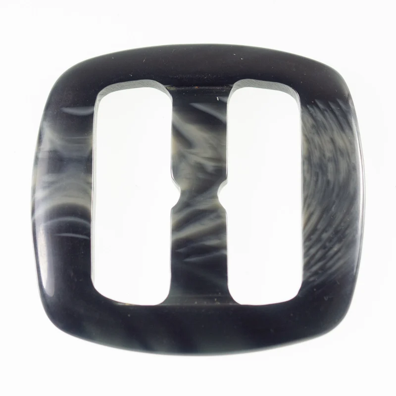 Gürtelschnalle Schwarz-Grau 40 mm – Hornimitatschnalle S-HI
