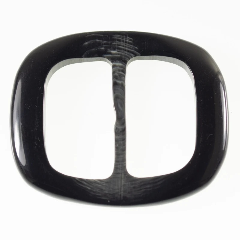 Gürtelschnalle Schwarz-Grau 40 mm – Hornimitatschnalle S-HI