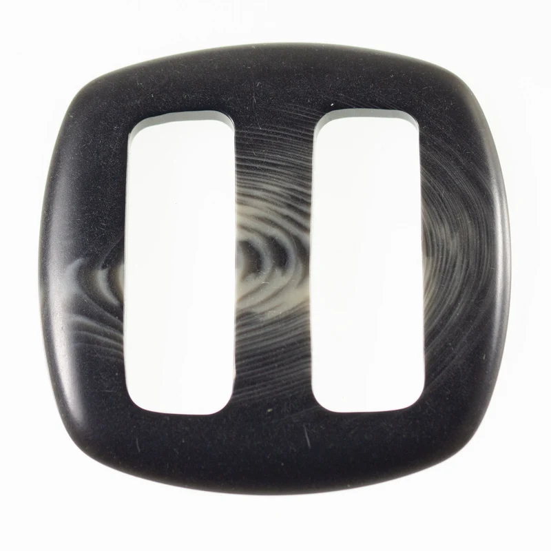 Gürtelschnalle Schwarz-Grau 38 mm – Hornimitatschnalle S-HI