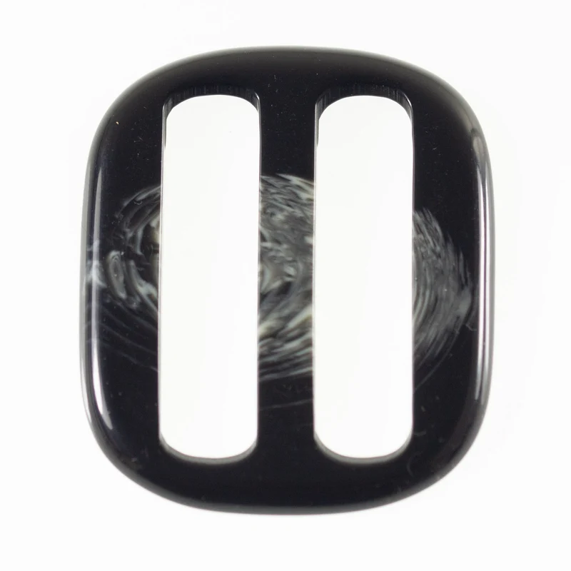 Gürtelschnalle Schwarz-Grau 40 mm – Hornimitatschnalle S-HI