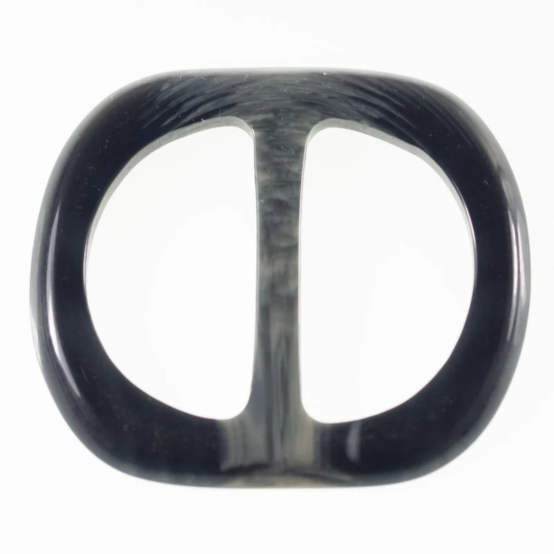 Gürtelschnalle Schwarz-Grau 40 mm – Hornimitatschnalle S-HI