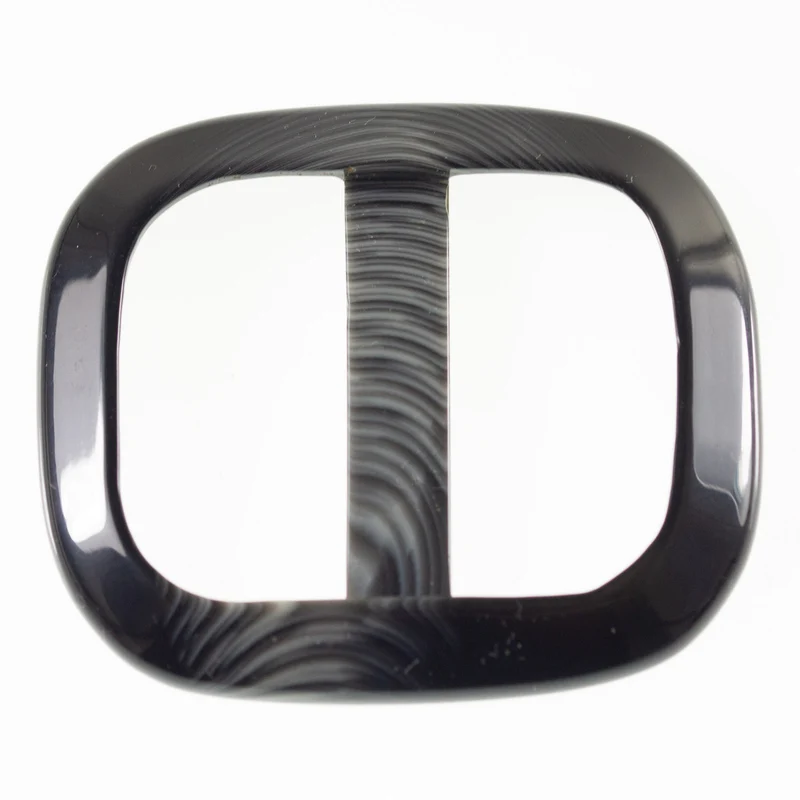 Gürtelschnalle Schwarz-Grau 40 mm – Hornimitatschnalle S-HI