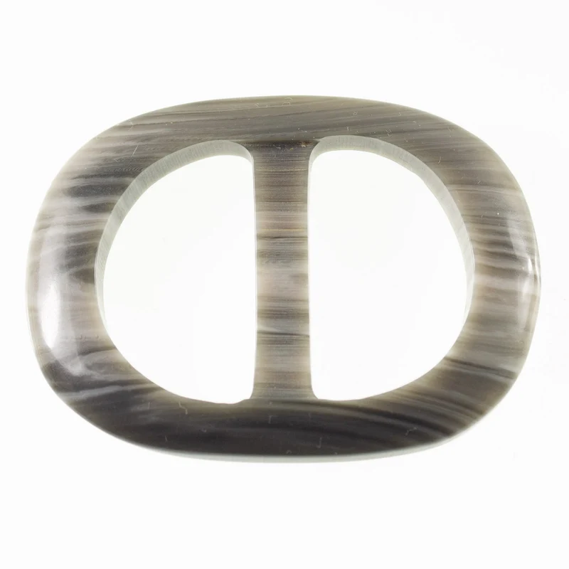 Gürtelschnalle Grau 33 mm – Hornimitatschnalle S-HI