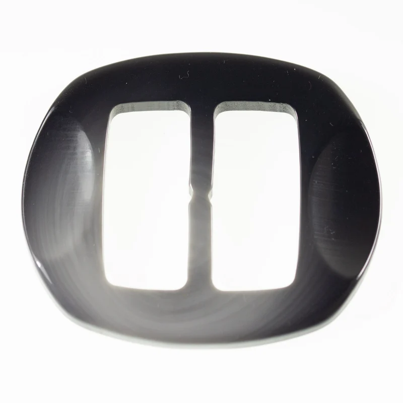 Gürtelschnalle Schwarz-Grau 40 mm – Hornimitatschnalle S-HI