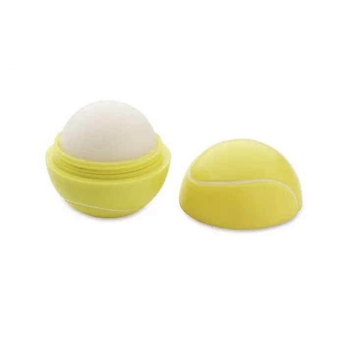 Hochwertiger Lippenbalsam und Tennisball-Set, TENNIS-Edition in Gelb