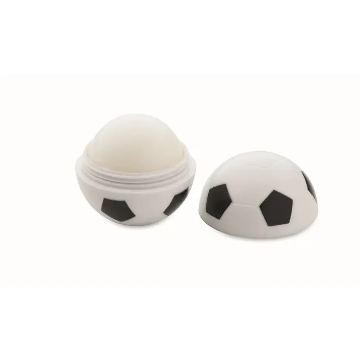 Fußball Lippenbalsam - Weiß-schwarzer Ball für sportliche Lippenpflege