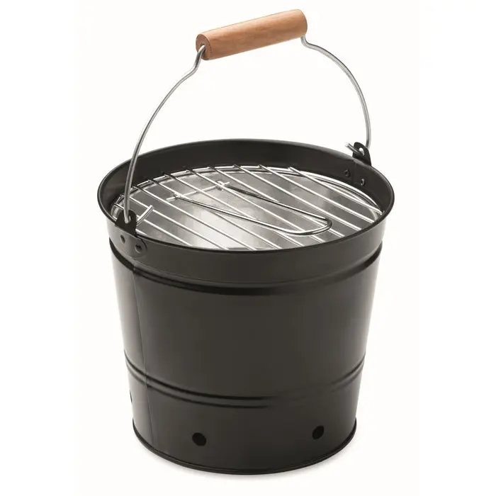 BBQTRAY Grilleimer – Praktischer BBQ-Eimer in Schwarz für unterwegs