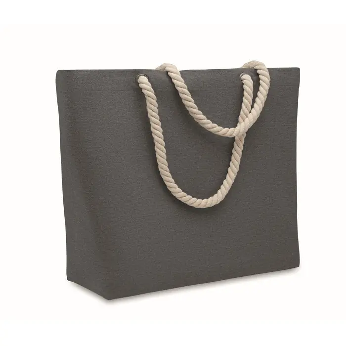 Schwarze MARE Strandtasche 220g/m² – Leicht & Elegant