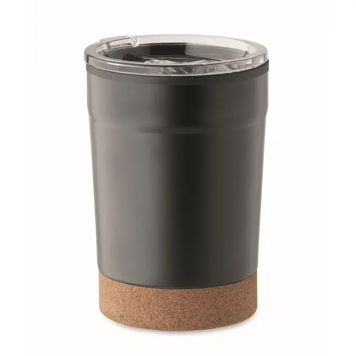 NOMU Doppelwandiger Becher 300ml in Schwarz: Thermisch Optimiert & Stilvoll
