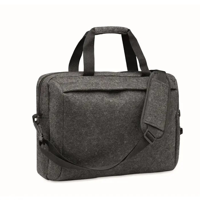 PLANA 13 Laptop-Tasche aus RPET-Filz – Dunkelgrau, Elegant & Nachhaltig