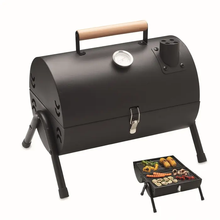 CHIMEY Tragbarer BBQ Grill in Schwarz - Ideal für Unterwegs und Zuhause