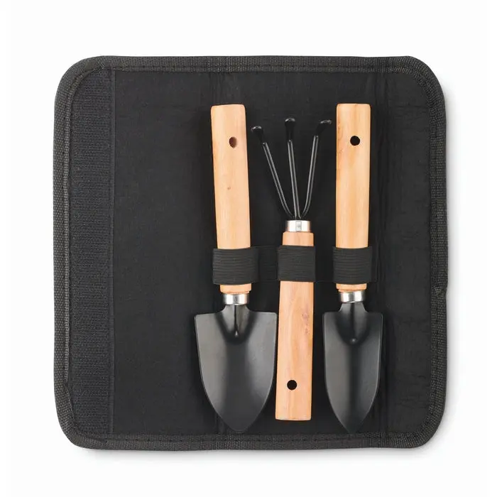 3-teiliges Gartenset GRASS - Schwarz für vielseitige Gartenarbeiten