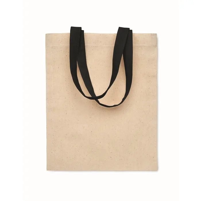 CHISAI Schwarze Kleine Baumwolltasche 140g, Kompakt & Stilvoll