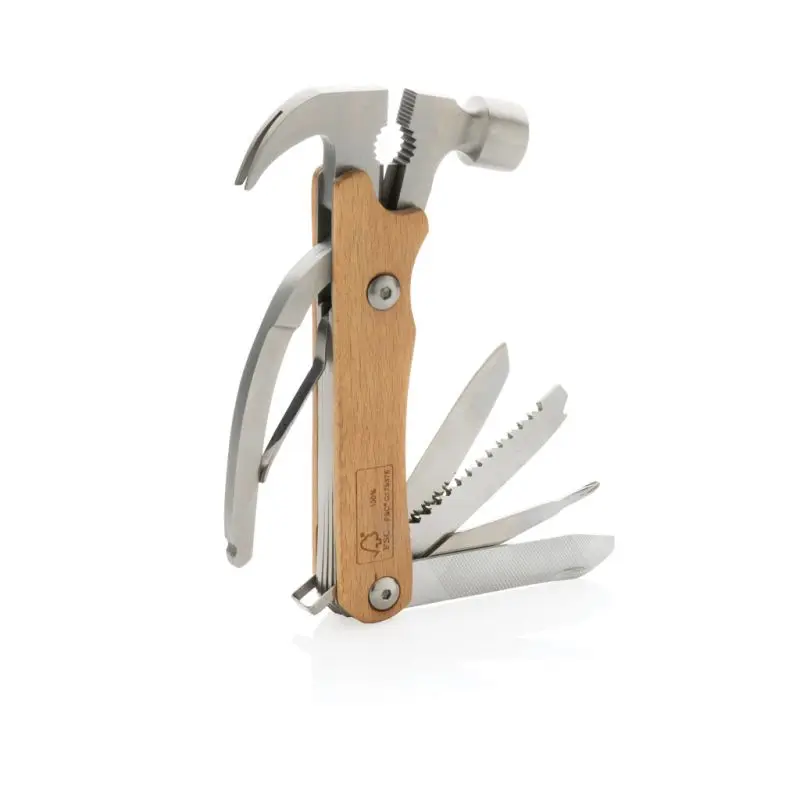 Vielseitiges Handwerker-Tool: Holzhammer-Multifunktionswerkzeug in natürlichem Braun